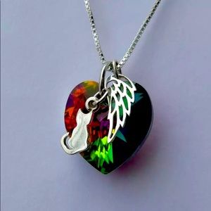 🌈Rainbow Bridge Cat 🐱🌈memorial necklace🙏